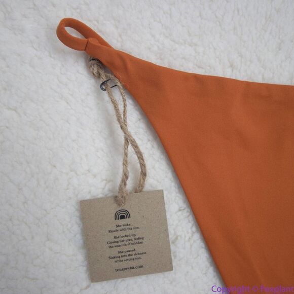 NEW Toast Swim Free People String Bikini Bottom in rusty red, M - Picture 11 of 15